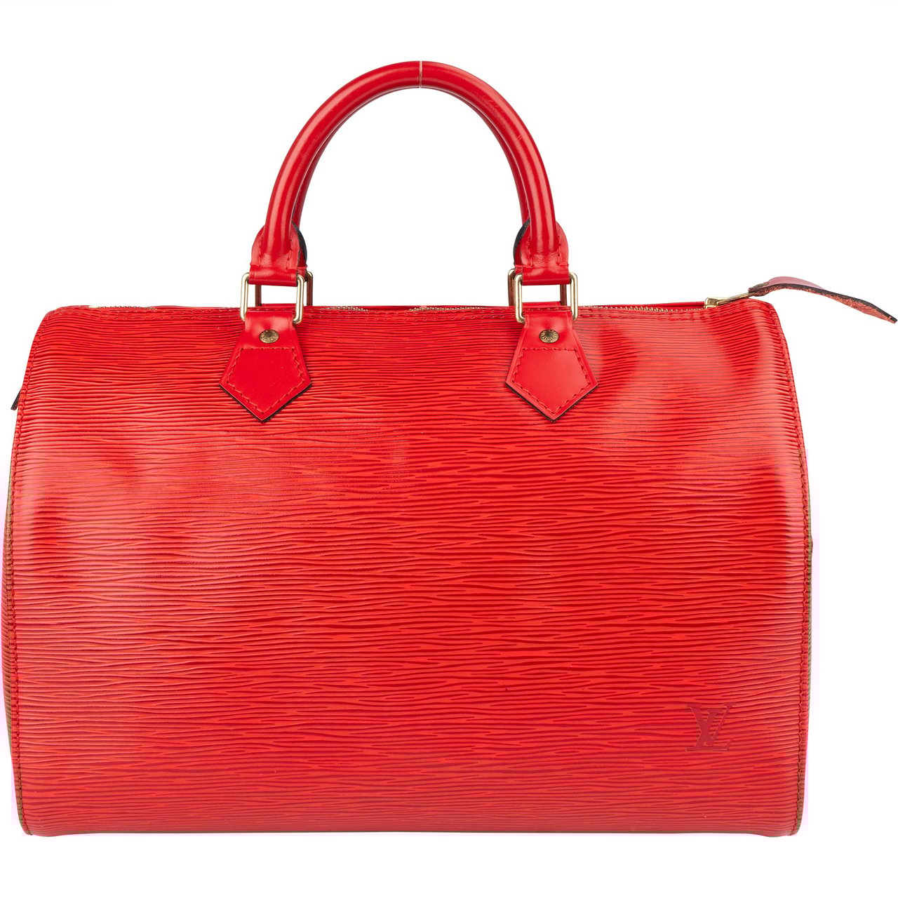Louis Vuitton Louis Vuitton Red Epi Leather Speedy 30 Handbag Rood