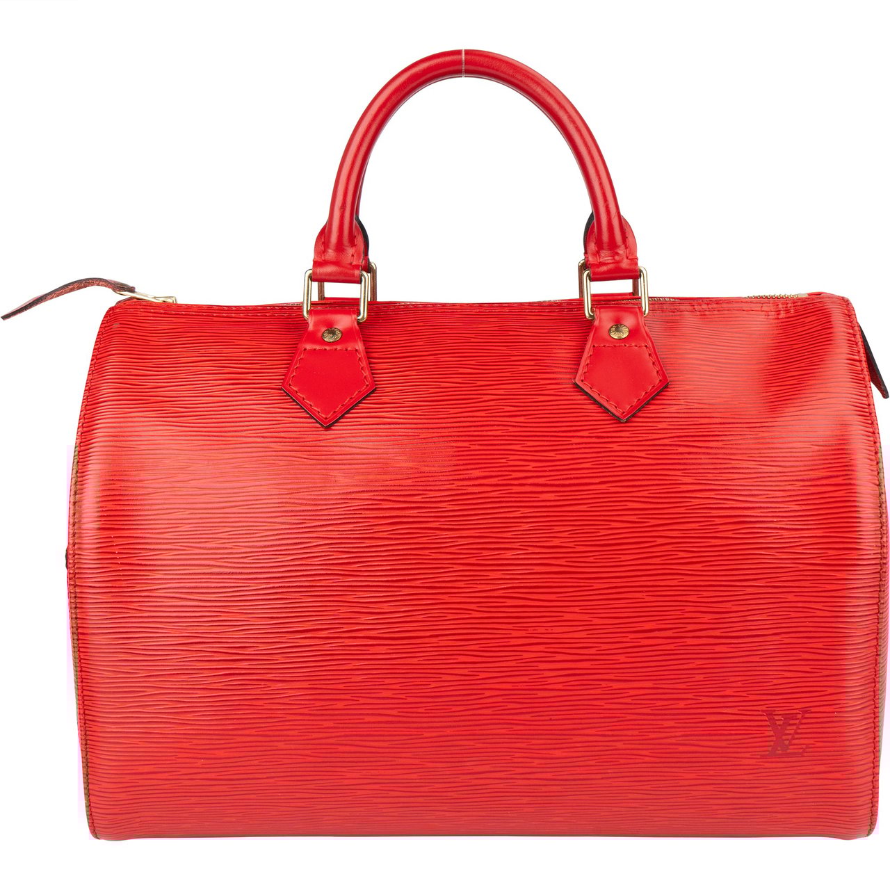 Louis Vuitton Louis Vuitton Red Epi Leather Speedy 30 Handbag Rood