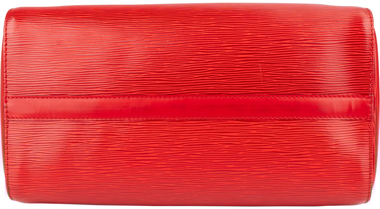 Louis Vuitton Louis Vuitton Red Epi Leather Speedy 30 Handbag Rood