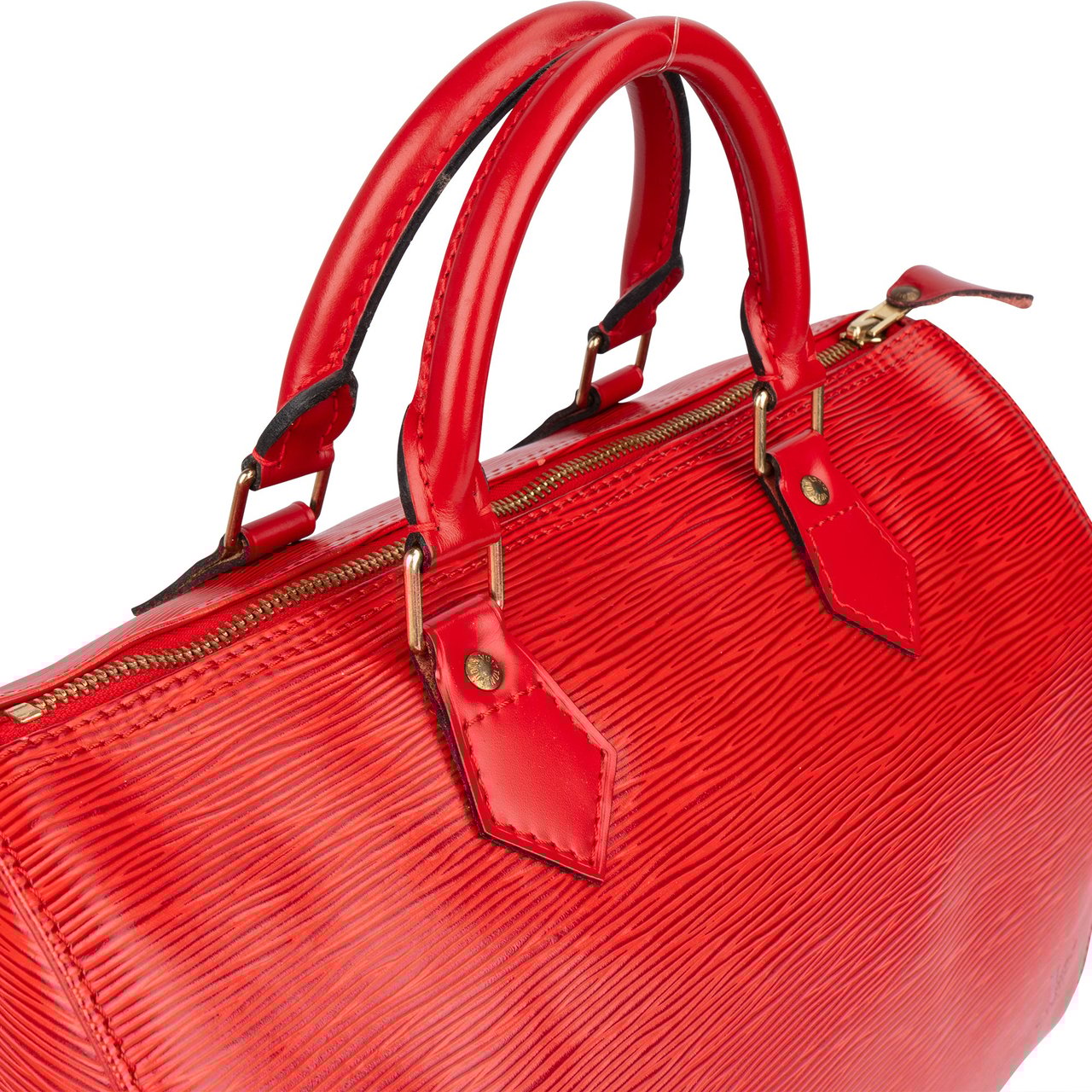 Louis Vuitton Louis Vuitton Red Epi Leather Speedy 30 Handbag Rood