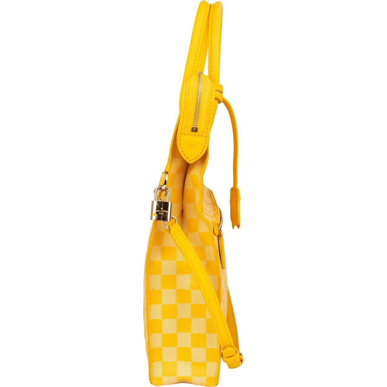 Louis Vuitton Monogram Damier Pop Canvas Takeoff Noxos Mobile Handbag Geel