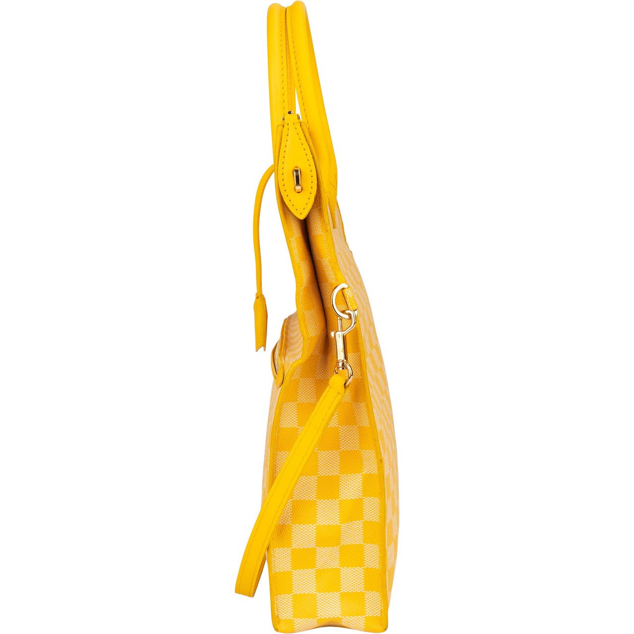 Louis Vuitton Monogram Damier Pop Canvas Takeoff Noxos Mobile Handbag Geel