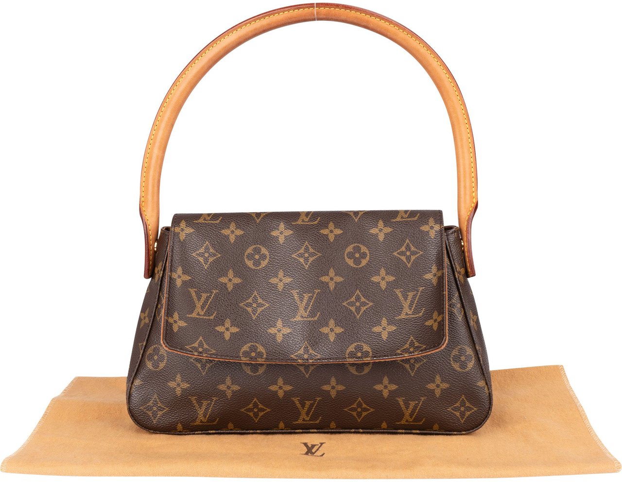 Louis Vuitton Monogram Canvas Looping PM Shoulder Bag Bruin