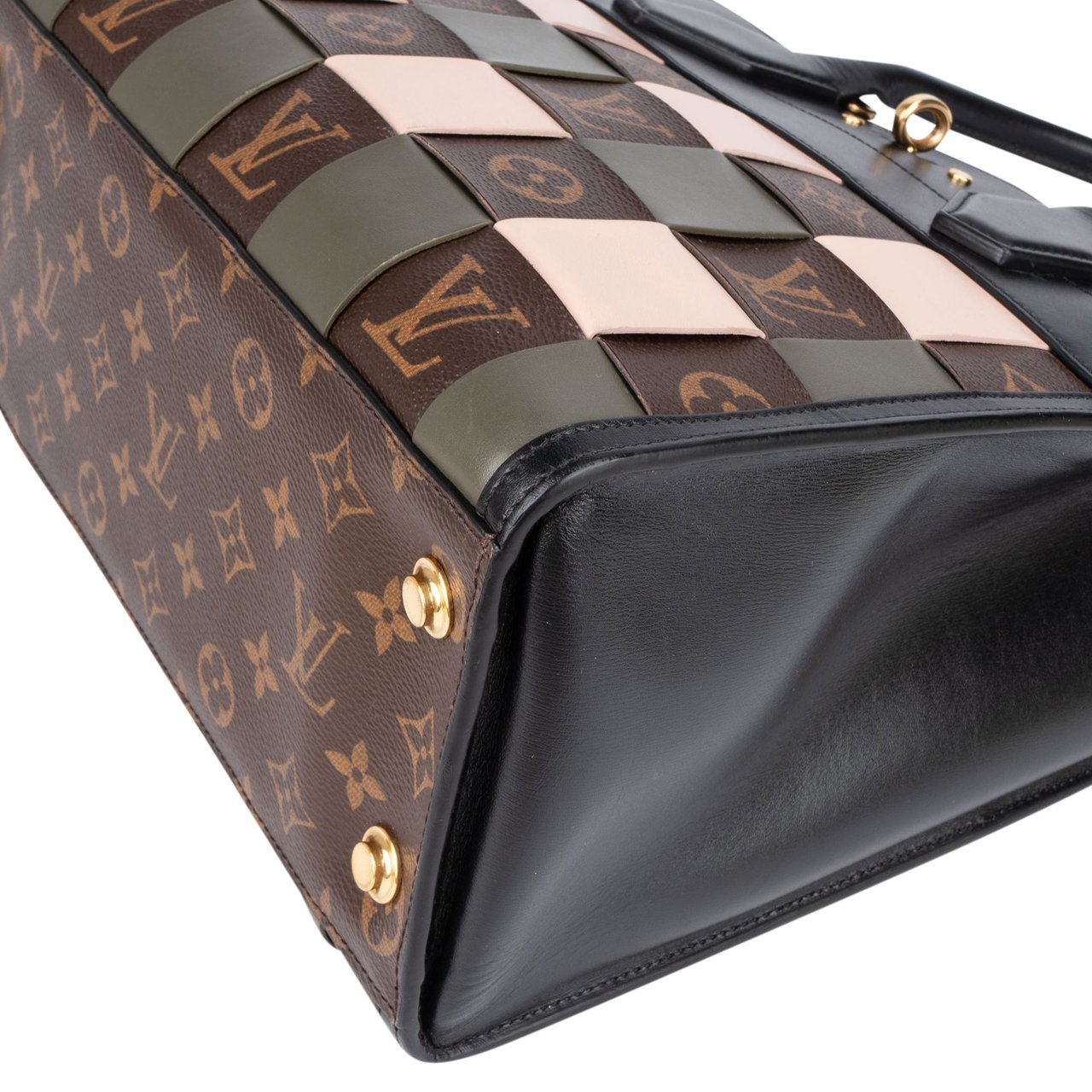 Louis Vuitton Louis Vuitton Canvas Tressage Monogram City Steamer MM Handbag Zwart