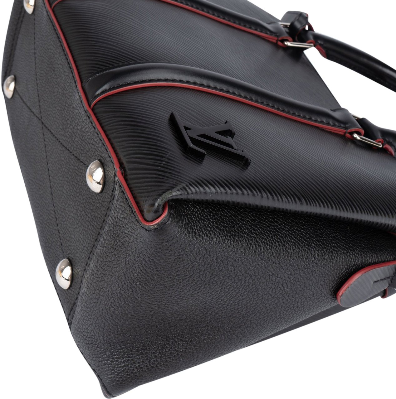 Louis Vuitton Louis Vuitton Noir Epi Leather Soufflot BB Handbag Zwart