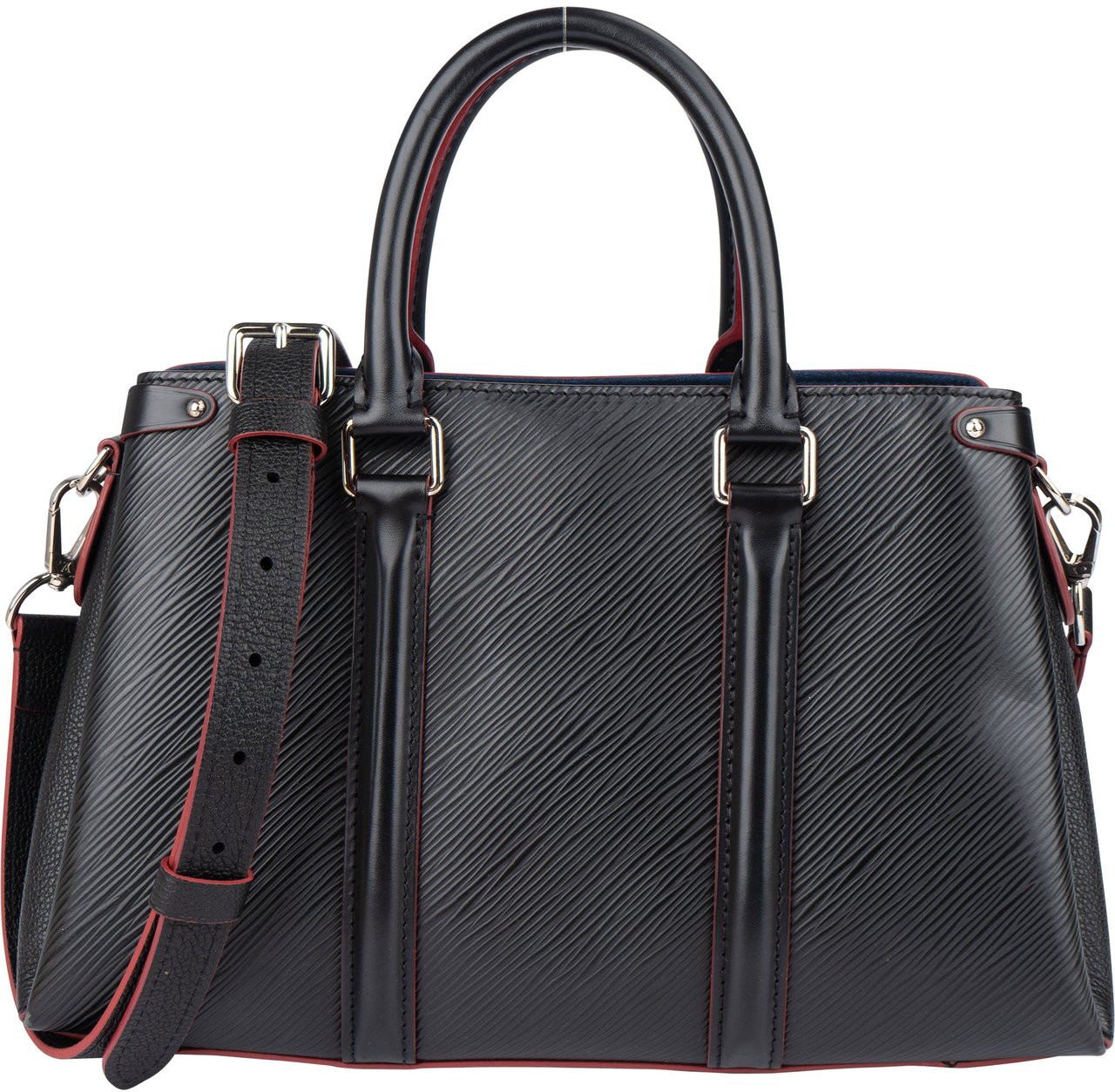 Louis Vuitton Louis Vuitton Noir Epi Leather Soufflot BB Handbag Zwart