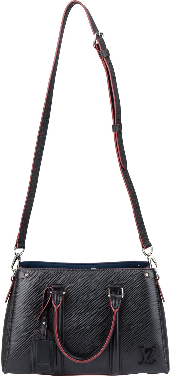 Louis Vuitton Louis Vuitton Noir Epi Leather Soufflot BB Handbag Zwart