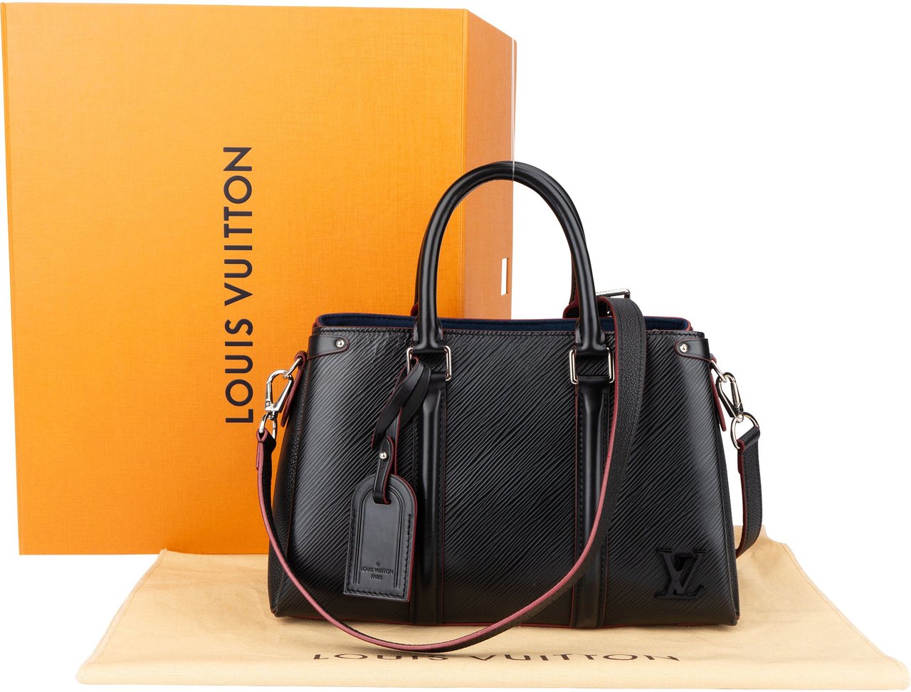 Louis Vuitton Louis Vuitton Noir Epi Leather Soufflot BB Handbag Zwart