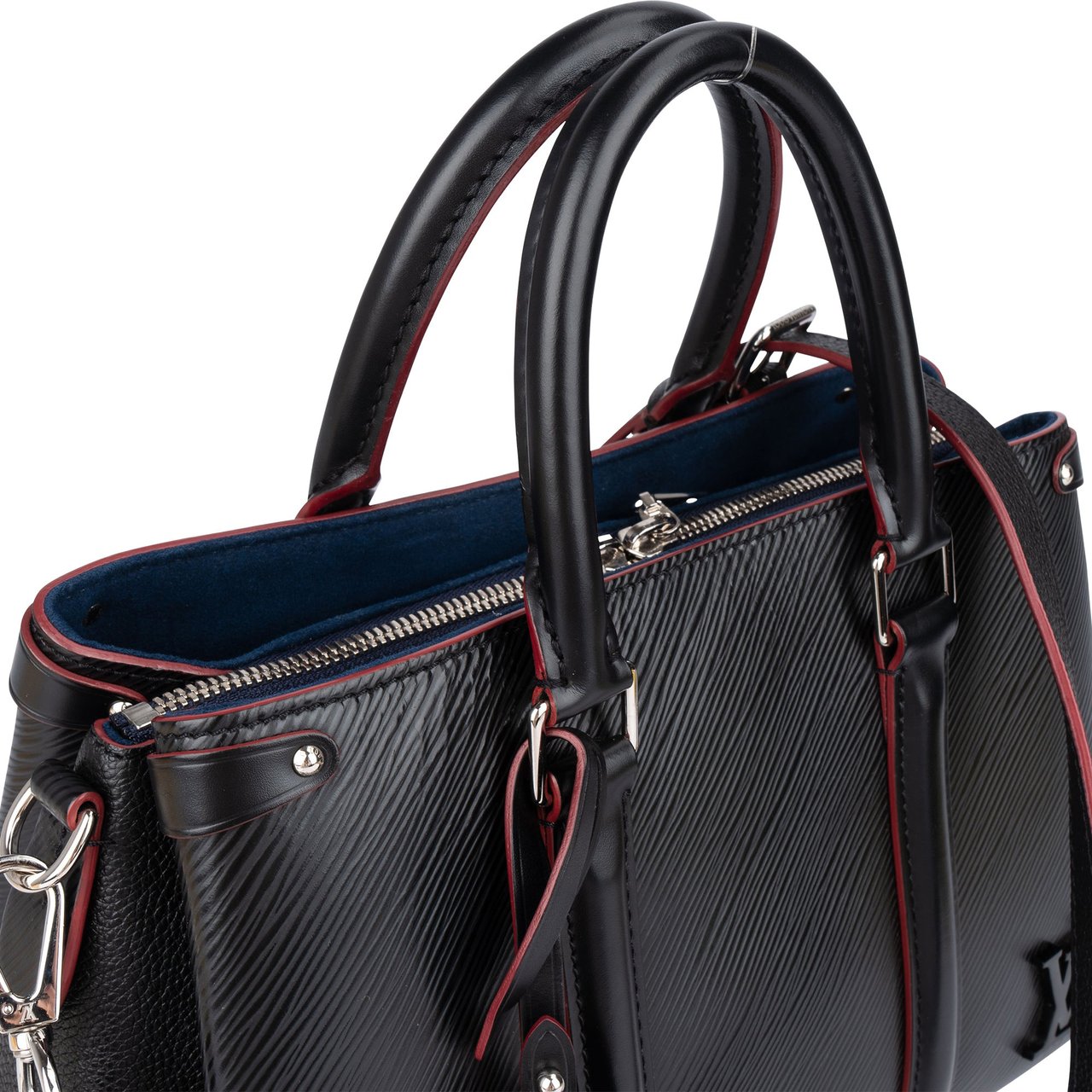 Louis Vuitton Louis Vuitton Noir Epi Leather Soufflot BB Handbag Zwart