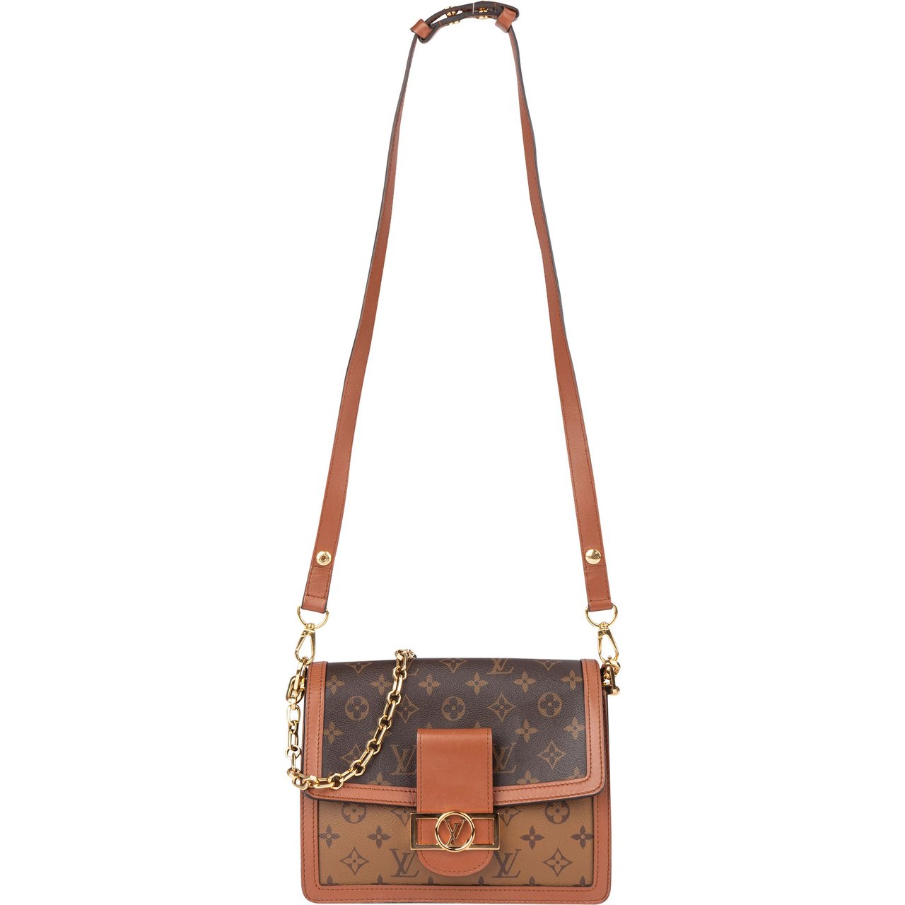Louis Vuitton Monogram Canvas Dauphine MM Autres Crossbody Bag Bruin