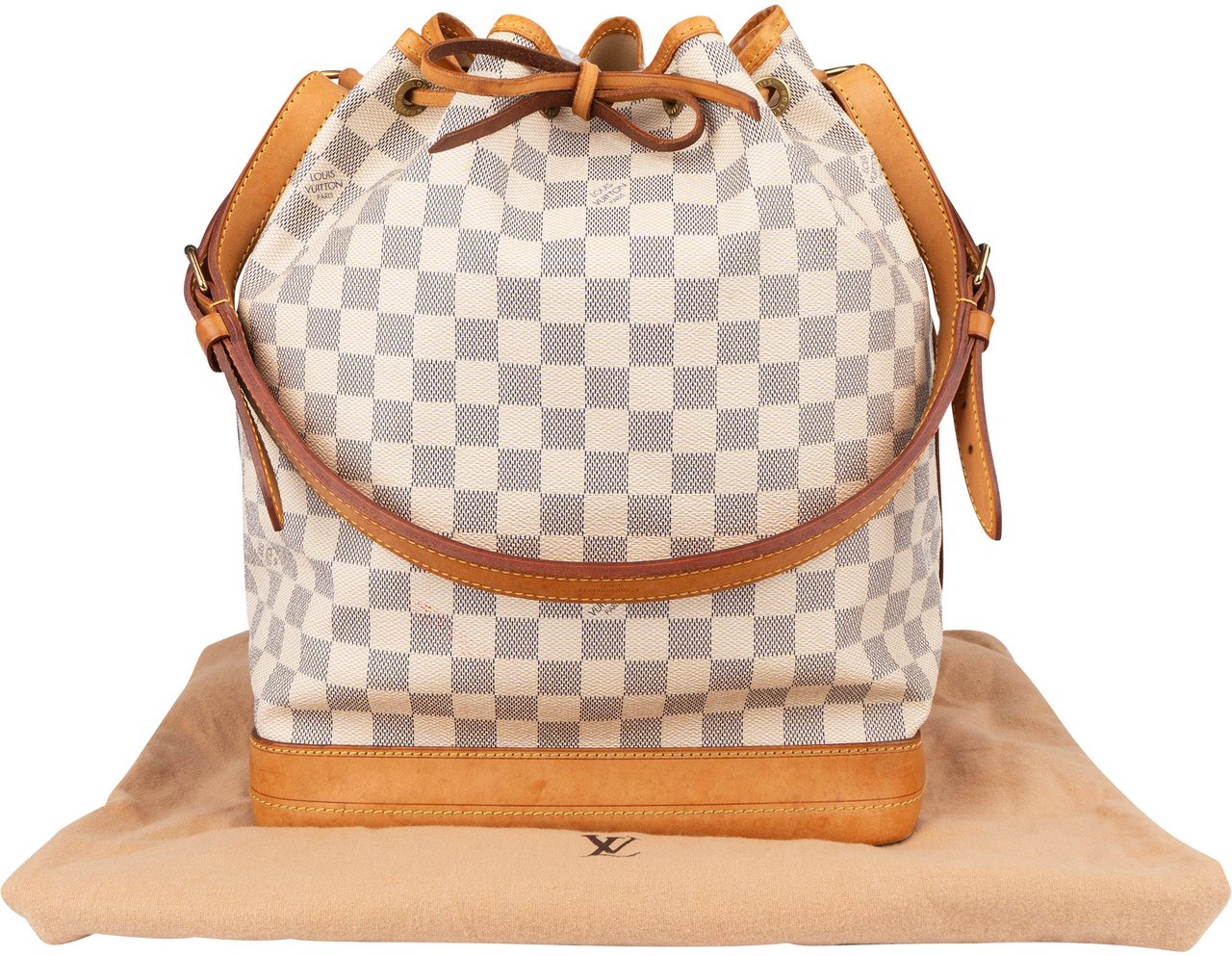 Louis Vuitton Louis Vuitton Monogram Damier Azur Sac Noé Grande Shoulder Bag Wit