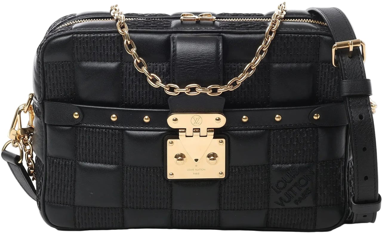 Louis Vuitton Louis Vuitton Damier Quilt Troca MM Crossbody Bag in Black M59114 Zwart