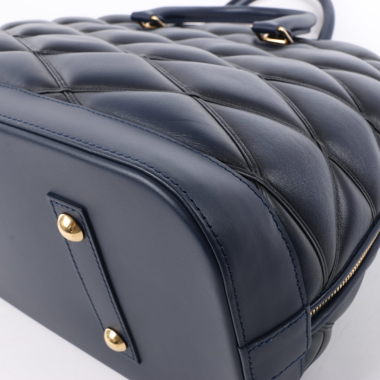 Louis Vuitton Louis Vuitton Malletage Alma GM Handbag in Navy Blue M23723 Navy