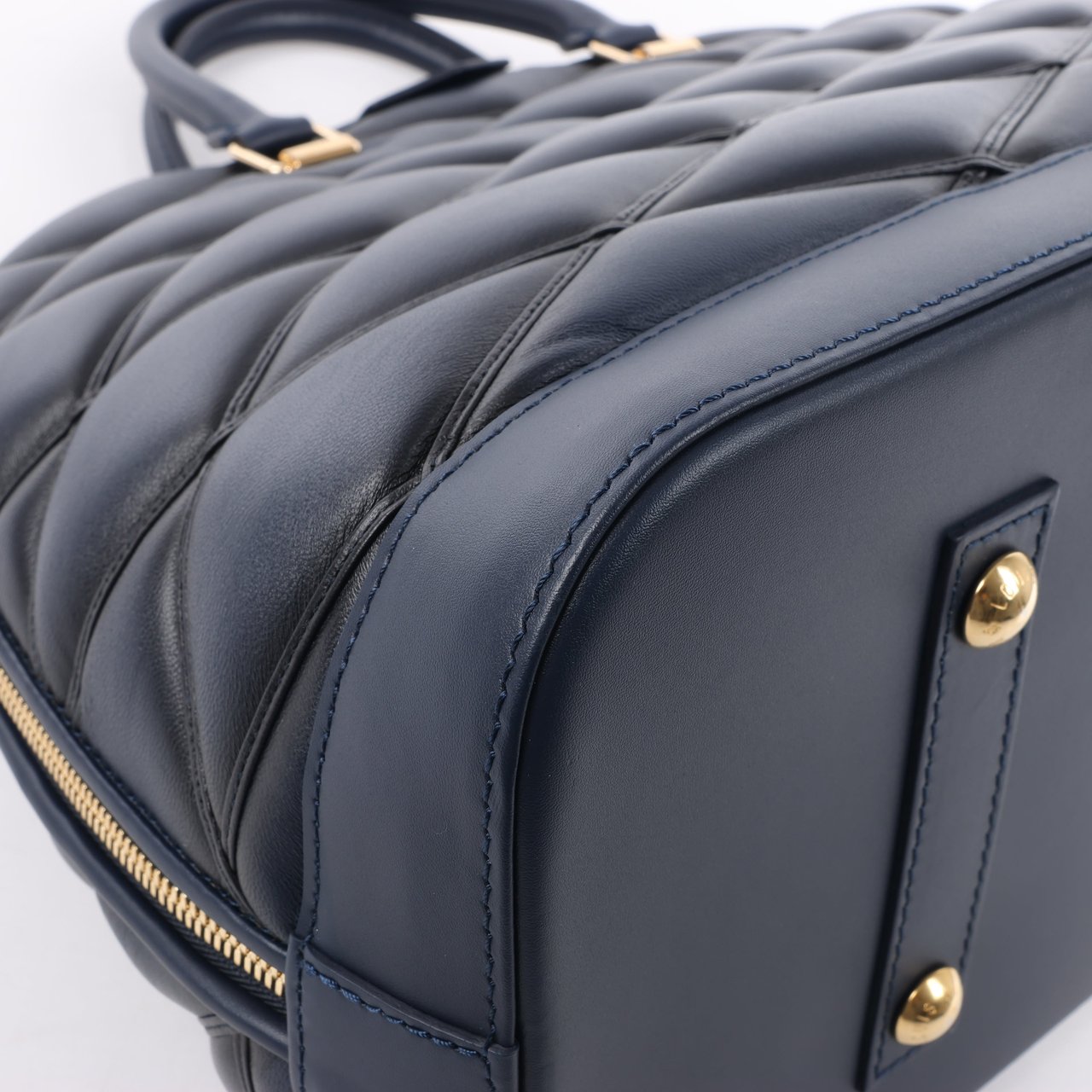 Louis Vuitton Louis Vuitton Malletage Alma GM Handbag in Navy Blue M23723 Navy