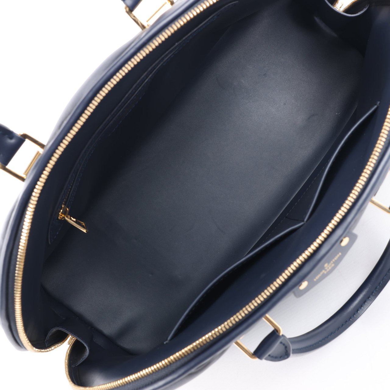 Louis Vuitton Louis Vuitton Malletage Alma GM Handbag in Navy Blue M23723 Navy