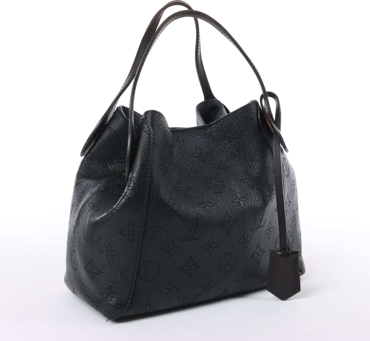 Louis Vuitton Louis Vuitton Hina Monogram Mahina Leather Shoulder Bag in Black M54350 Zwart