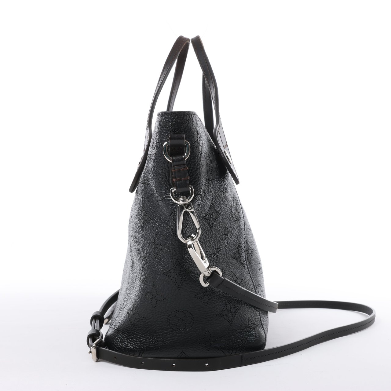 Louis Vuitton Louis Vuitton Hina Monogram Mahina Leather Shoulder Bag in Black M54350 Zwart