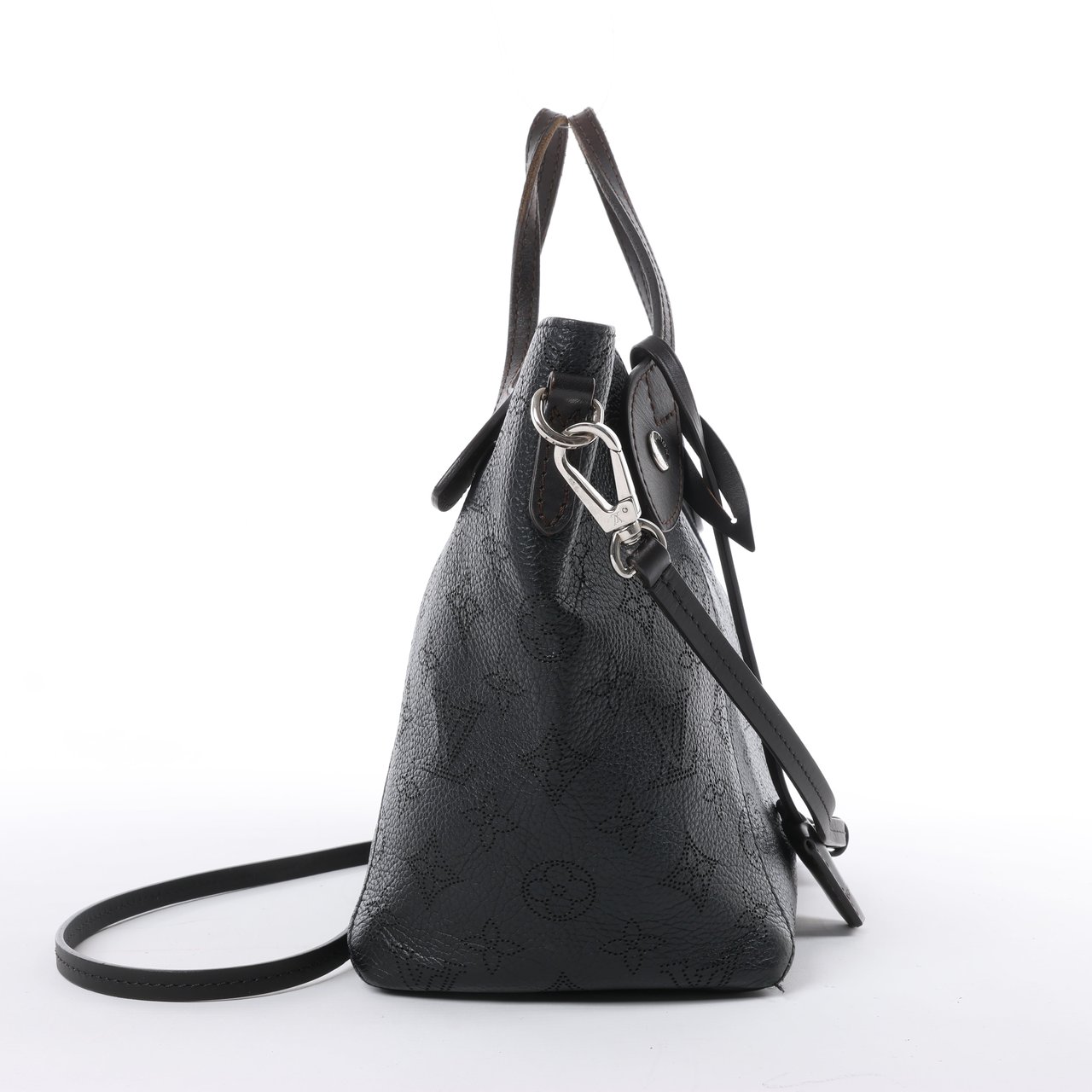 Louis Vuitton Louis Vuitton Hina Monogram Mahina Leather Shoulder Bag in Black M54350 Zwart