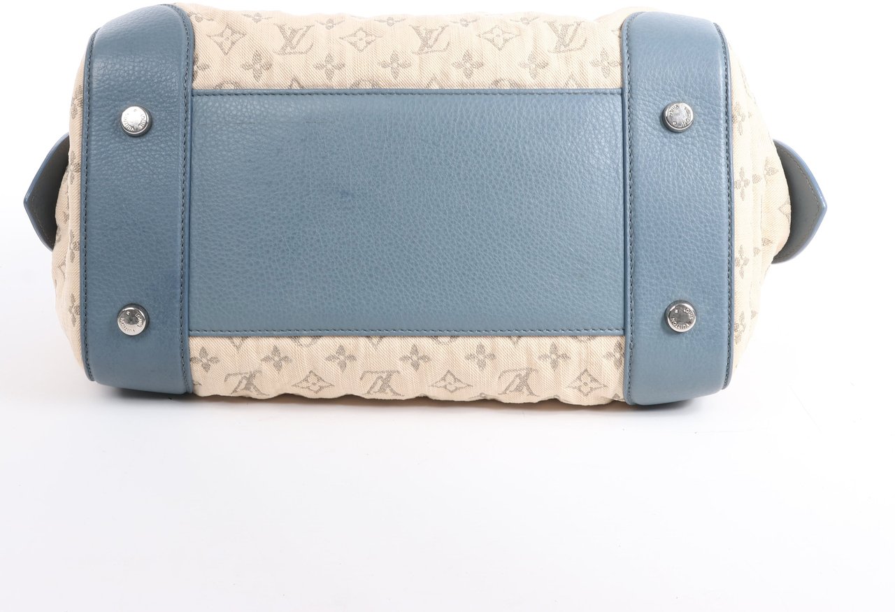 Louis Vuitton Louis Vuitton Monogram Denim Speedy Round GM 2Way Handbag in Beige Beige