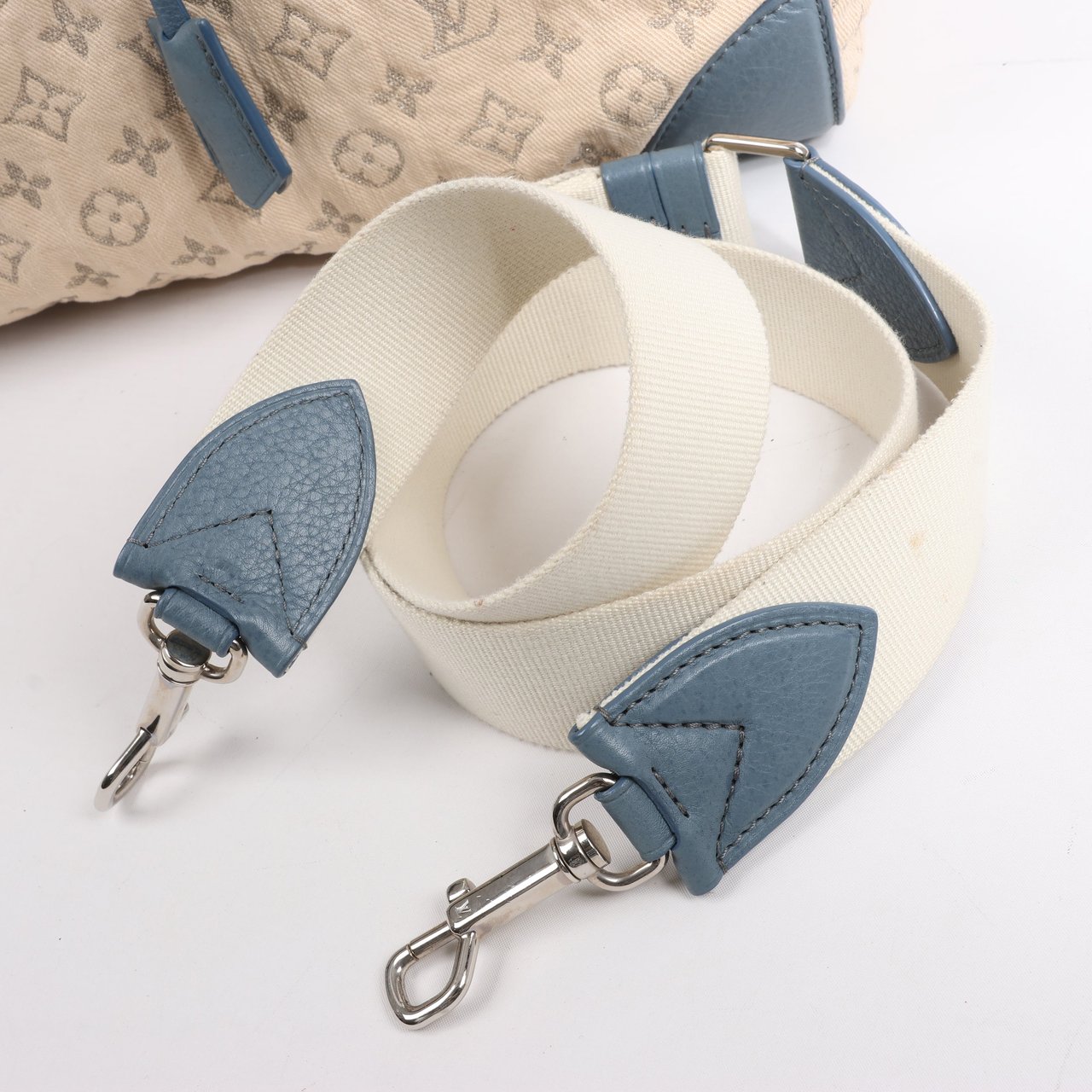 Louis Vuitton Louis Vuitton Monogram Denim Speedy Round GM 2Way Handbag in Beige Beige