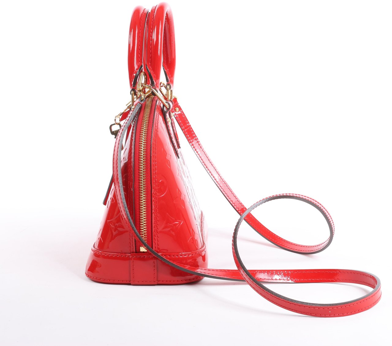 Louis Vuitton Louis Vuitton Monogram Vernis Alma BB Handbag in Red M90174 Rood