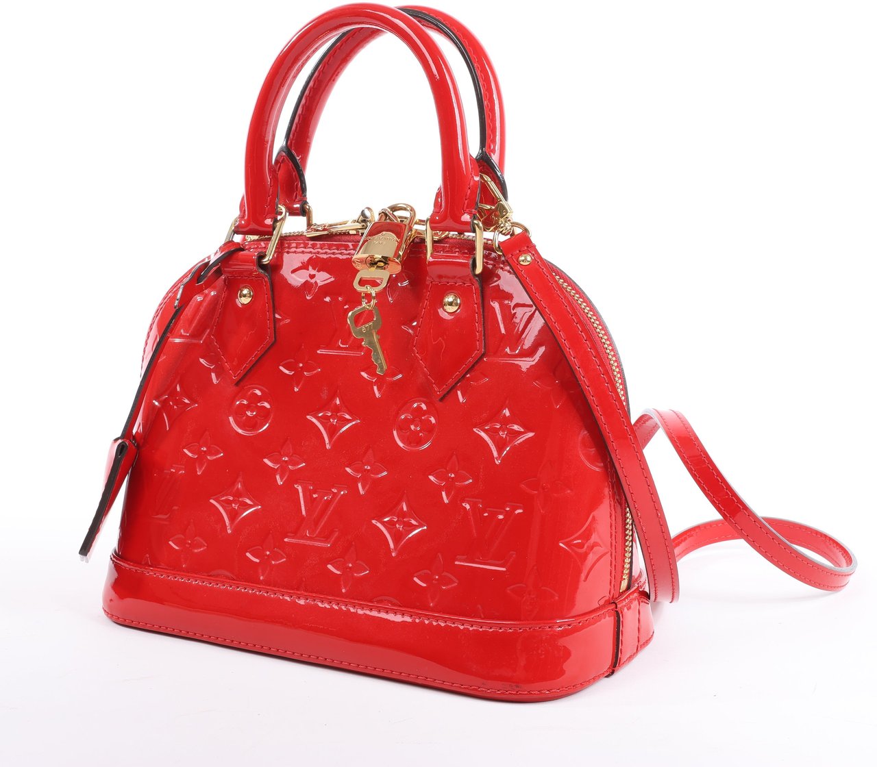 Louis Vuitton Louis Vuitton Monogram Vernis Alma BB Handbag in Red M90174 Rood