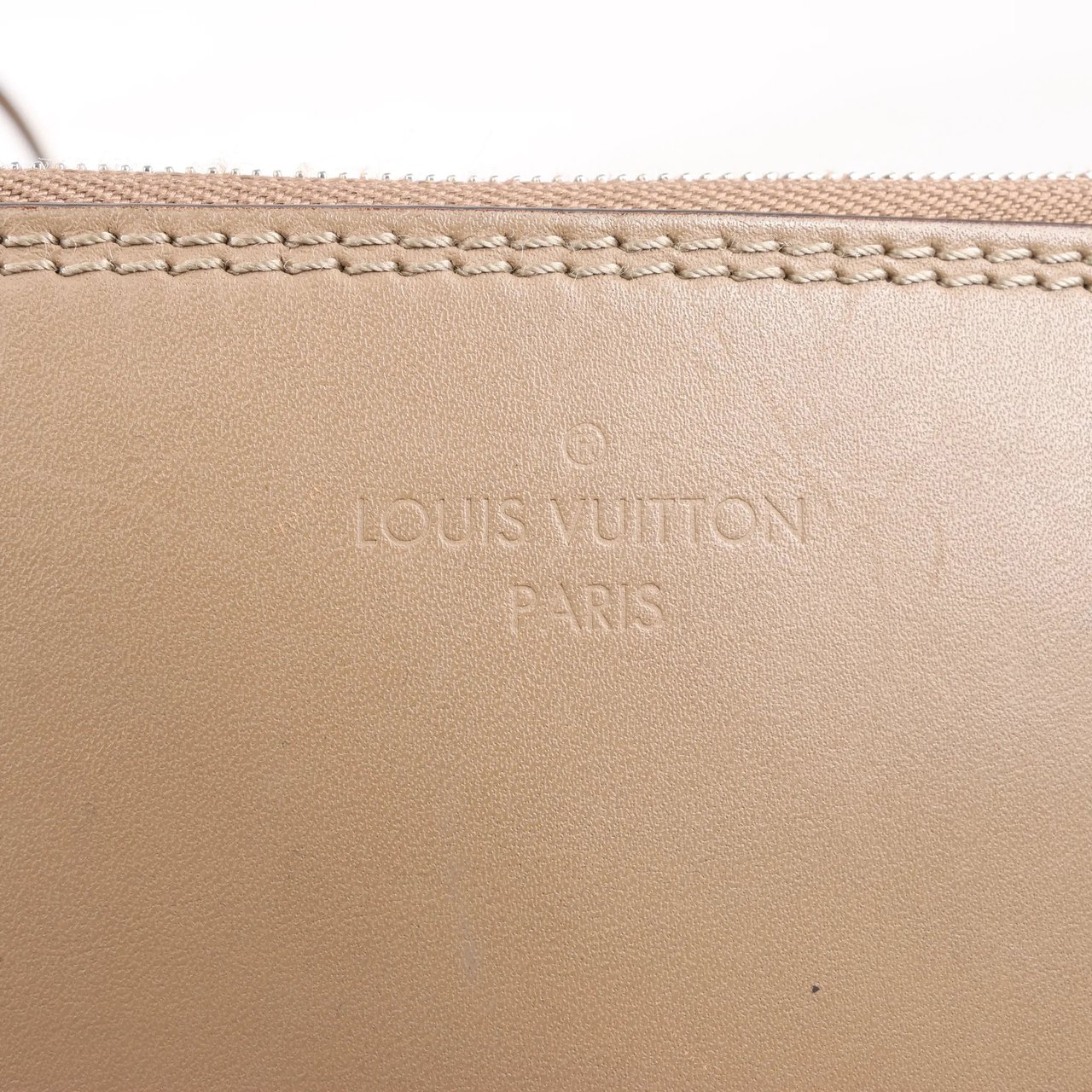 Louis Vuitton Louis Vuitton Hina Monogram Mahina Leather Shoulder Bag in Beige M54351 Beige