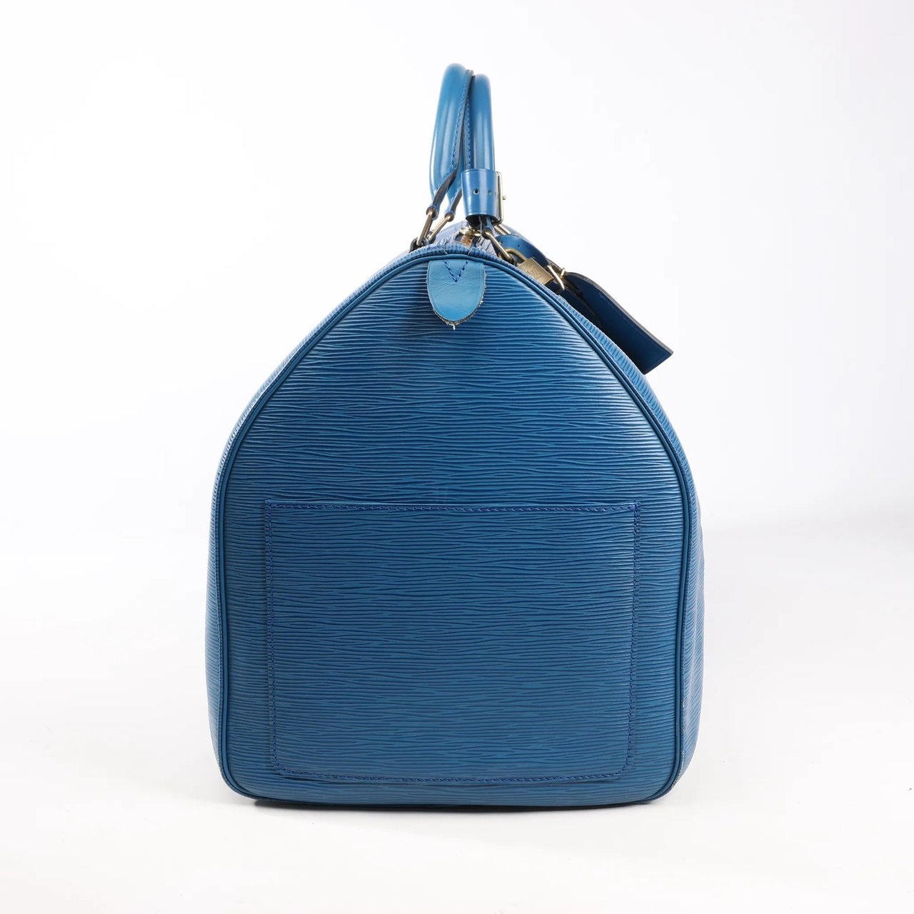 Louis Vuitton Louis Vuitton Epi Leather Keepall 55 Travel Bag in Blue M42955 Zwart