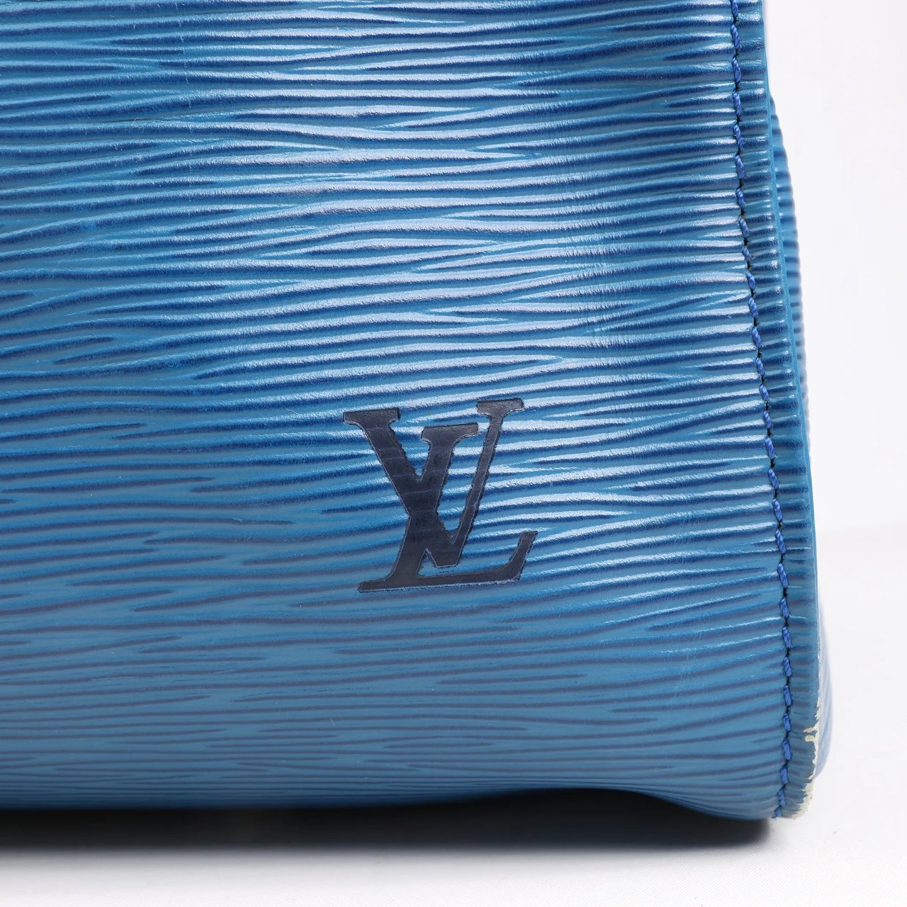 Louis Vuitton Louis Vuitton Epi Leather Keepall 55 Travel Bag in Blue M42955 Zwart