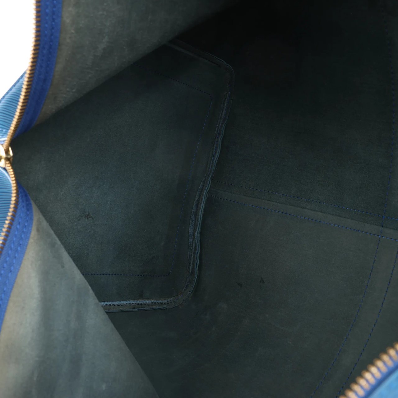 Louis Vuitton Louis Vuitton Epi Leather Keepall 55 Travel Bag in Blue M42955 Zwart