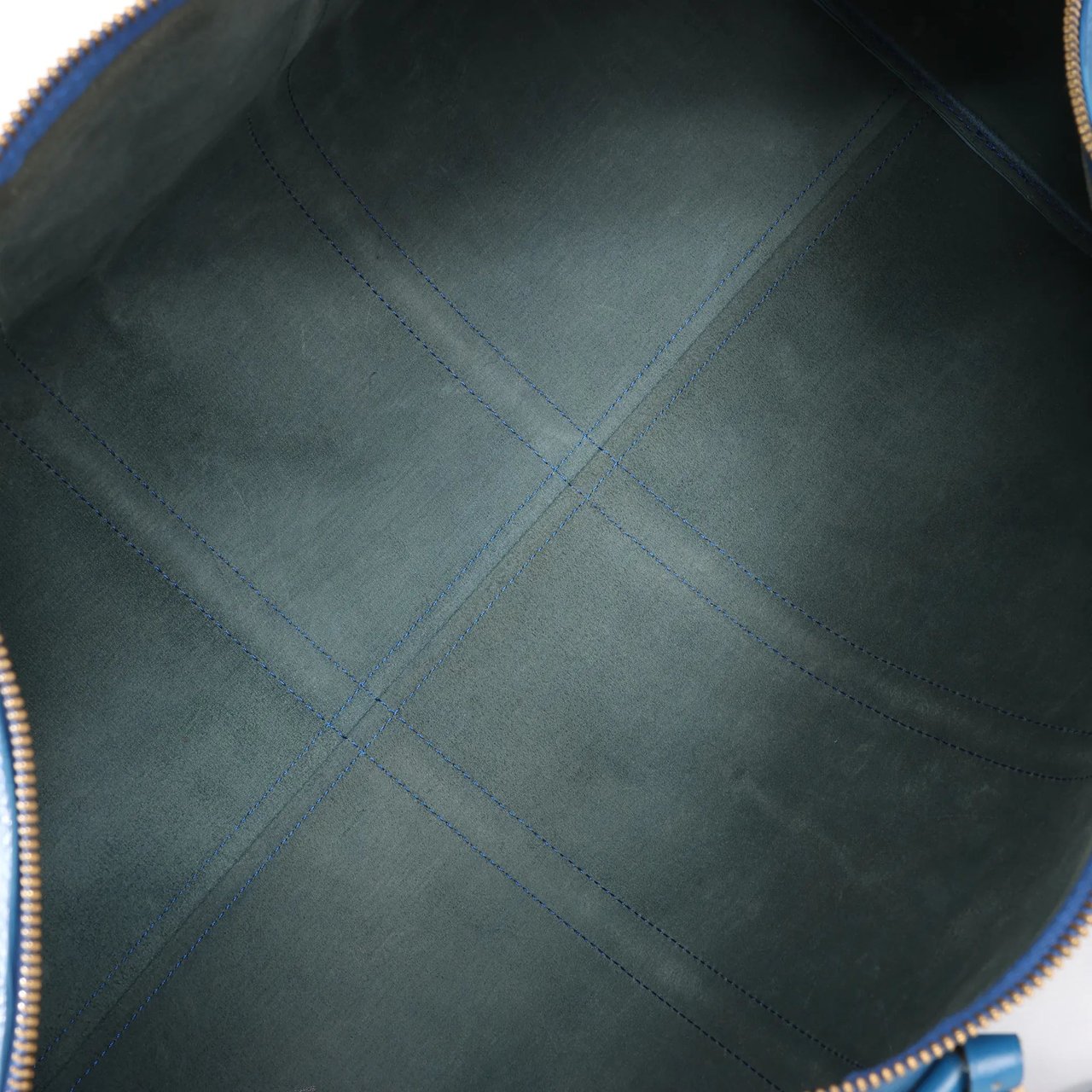 Louis Vuitton Louis Vuitton Epi Leather Keepall 55 Travel Bag in Blue M42955 Zwart