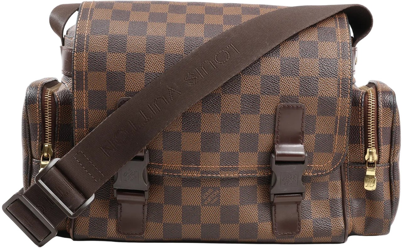 Louis Vuitton Louis Vuitton Damier Ebene Reporter Melville Crossbody Bag in Brown N51126 Bruin