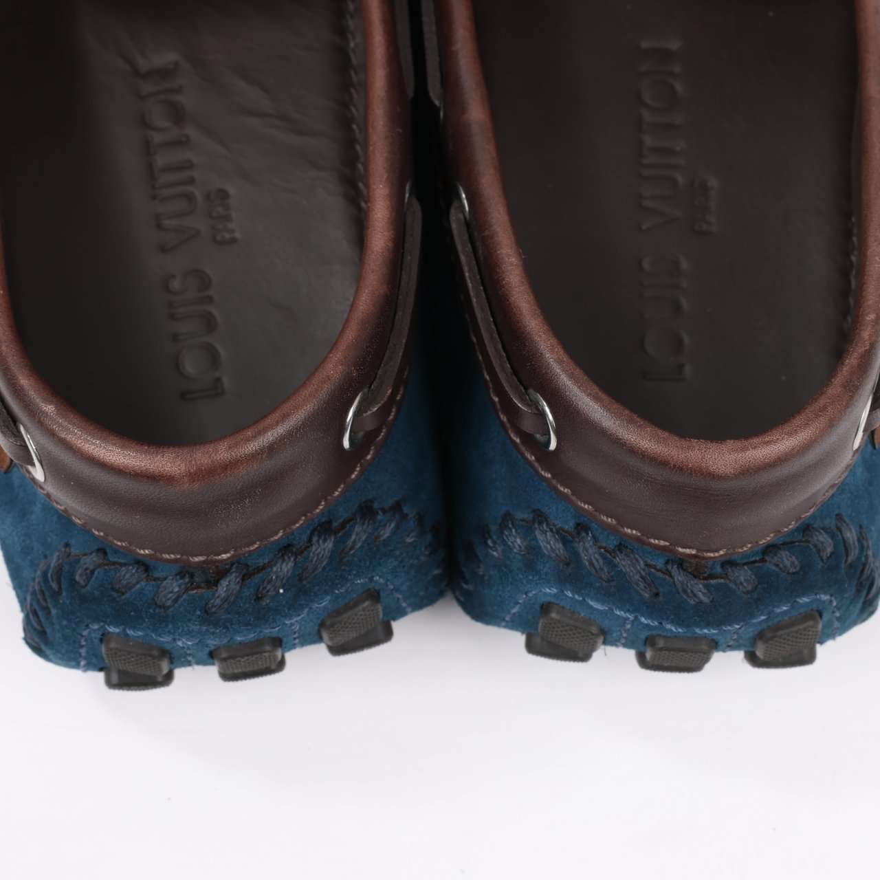 Louis Vuitton Louis Vuitton 14 years Suede Driving Loafers in Navy x Brown, Size 43 EU, ND0114 (Marketplaces) Navy