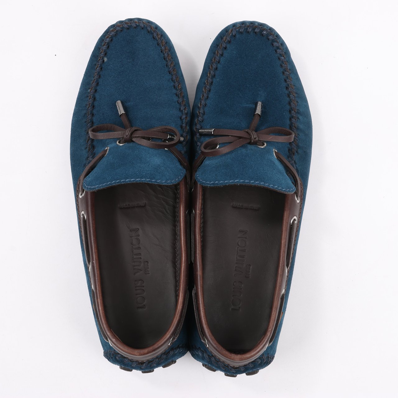 Louis Vuitton Louis Vuitton 14 years Suede Driving Loafers in Navy x Brown, Size 43 EU, ND0114 (Marketplaces) Navy