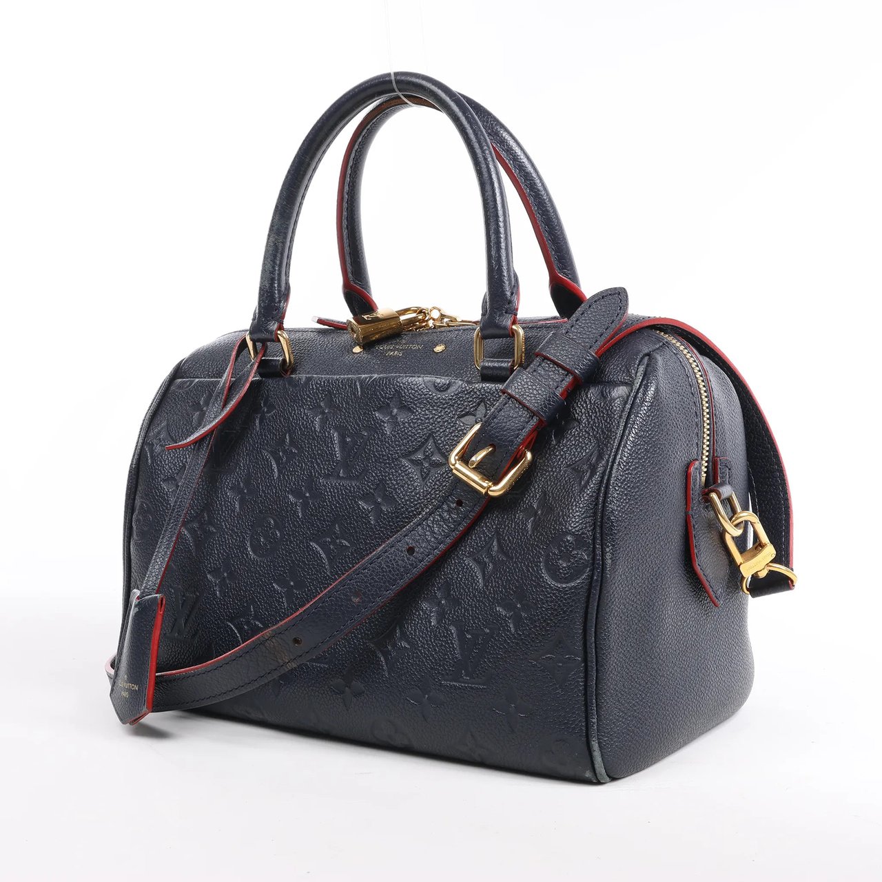 Louis Vuitton Louis Vuitton Monogram Empreinte Speedy 25 Bandoulière 2Way Handbag in Navy Blue M43501 Navy