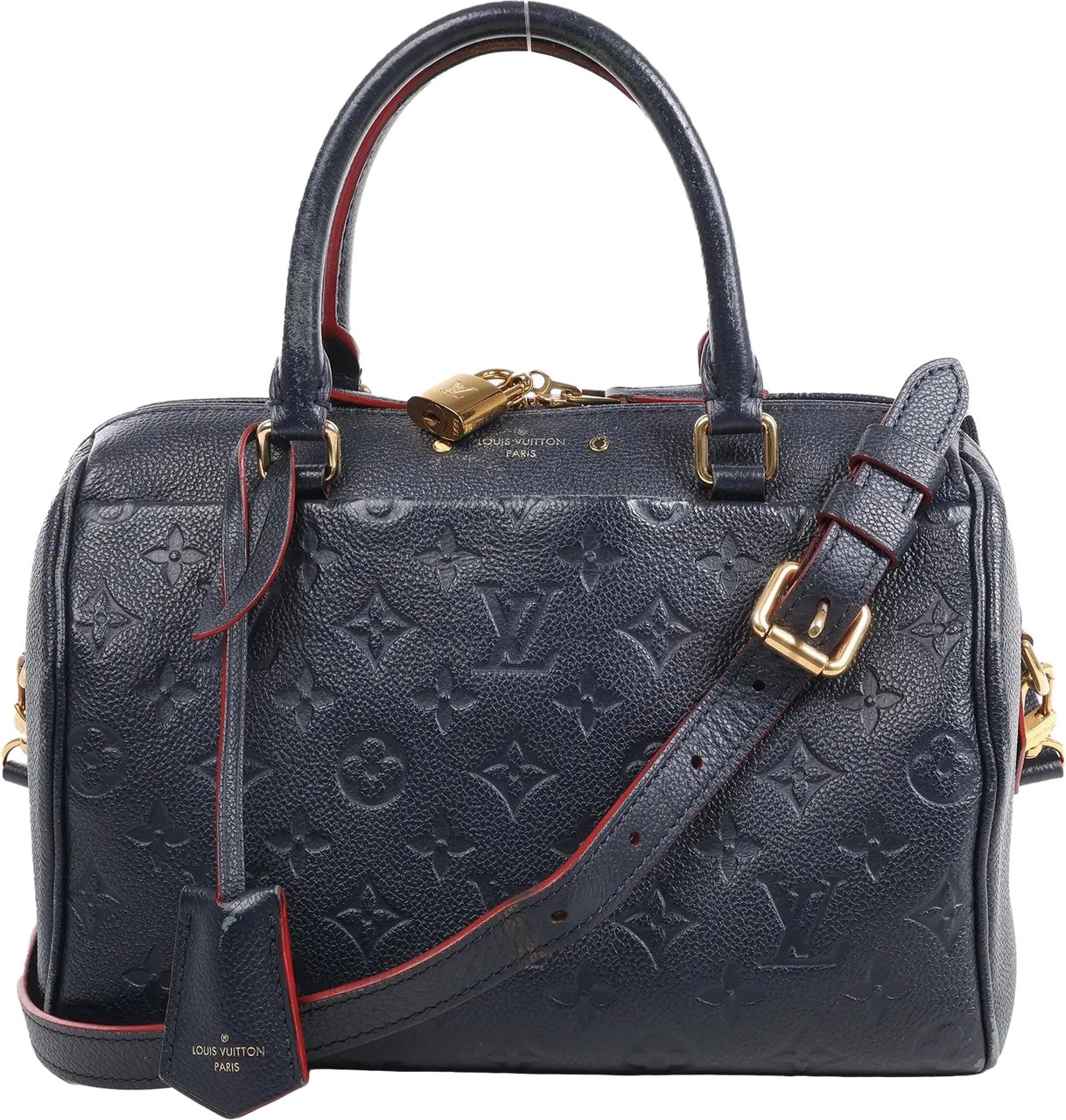 Louis Vuitton Louis Vuitton Monogram Empreinte Speedy 25 Bandoulière 2Way Handbag in Navy Blue M43501 Navy