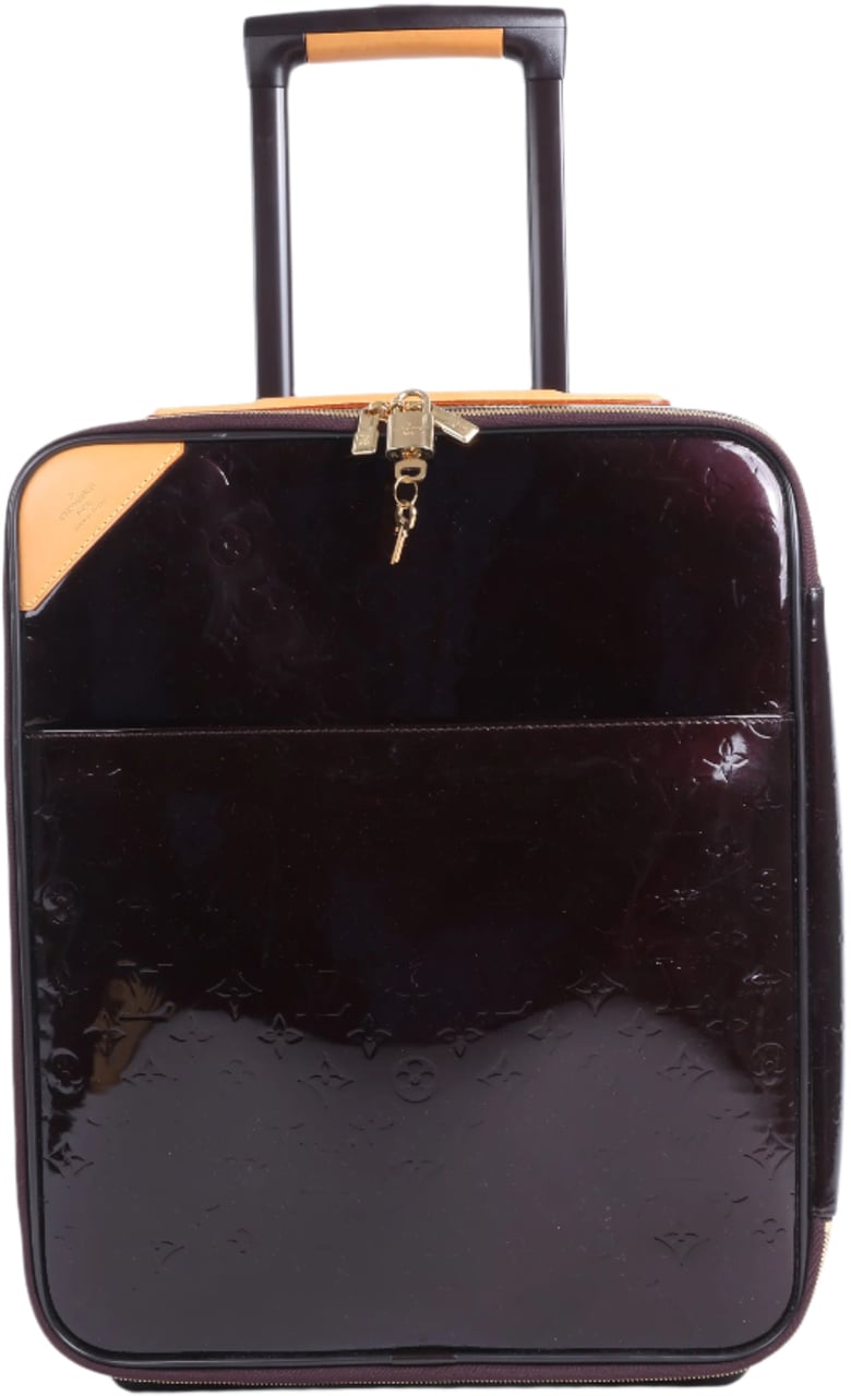Louis Vuitton Louis Vuitton Vernis Suitcase Pegase 45 Travel Bag in Amarante M91277 Maroon