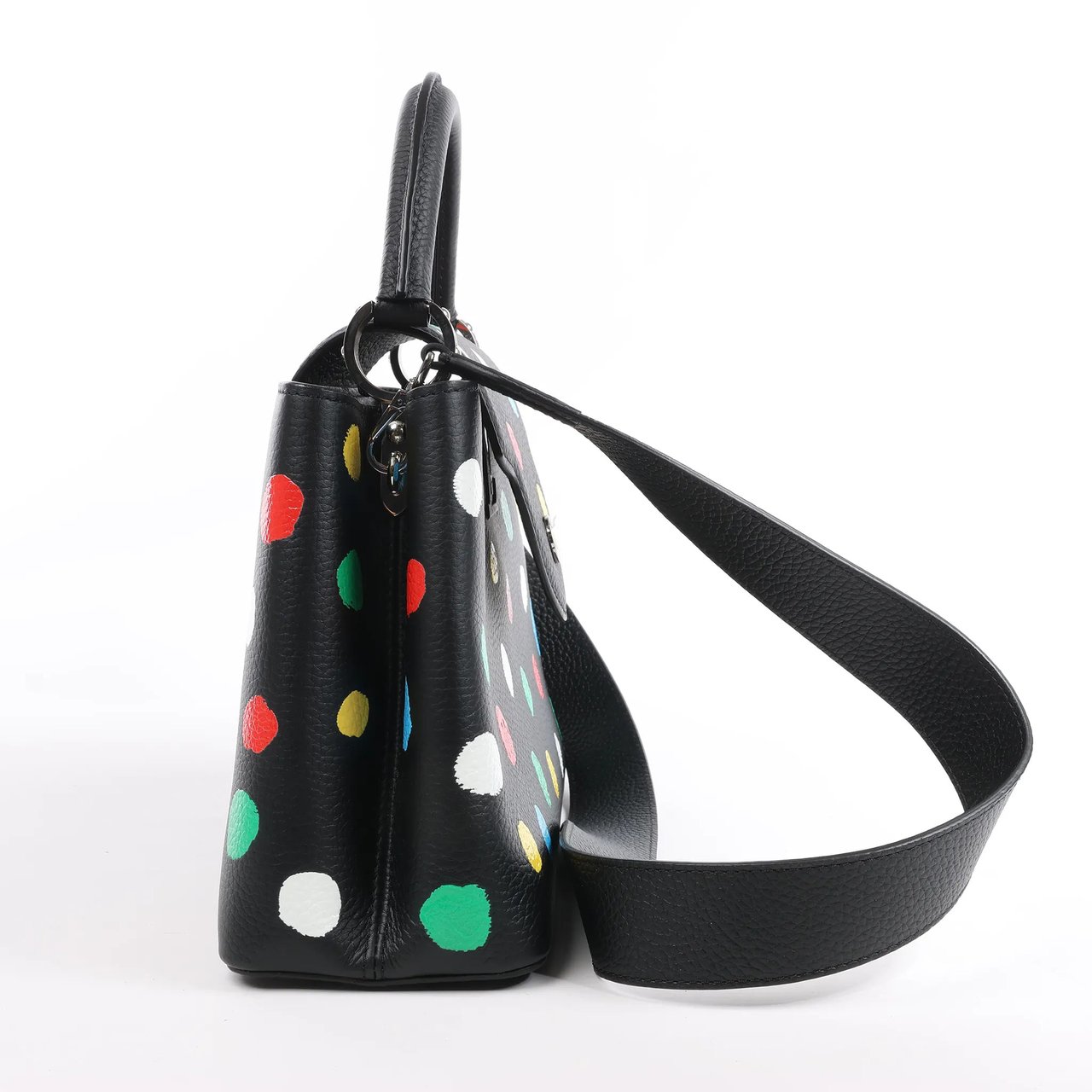 Louis Vuitton Louis Vuitton x Taurillon Capucines MM 2Way Handbag in Black M21663 Zwart