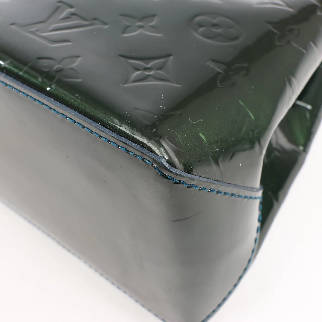 Louis Vuitton Louis Vuitton Monogram Vernis Wilshire PM Handbag in Green M93684 Groen