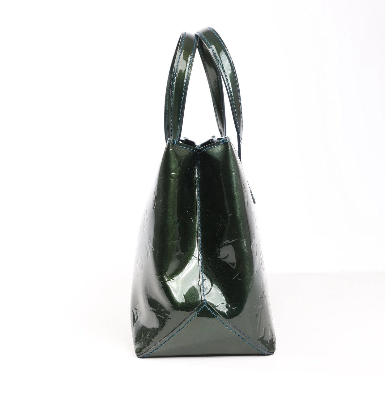 Louis Vuitton Louis Vuitton Monogram Vernis Wilshire PM Handbag in Green M93684 Groen