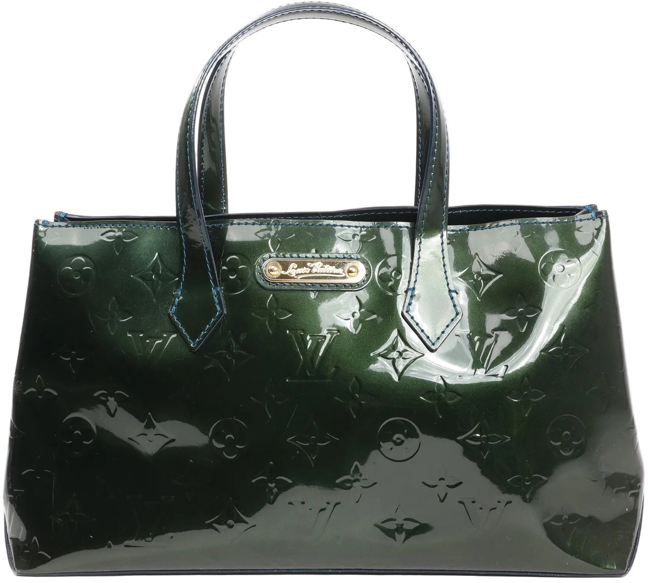 Louis Vuitton Louis Vuitton Monogram Vernis Wilshire PM Handbag in Green M93684 Groen