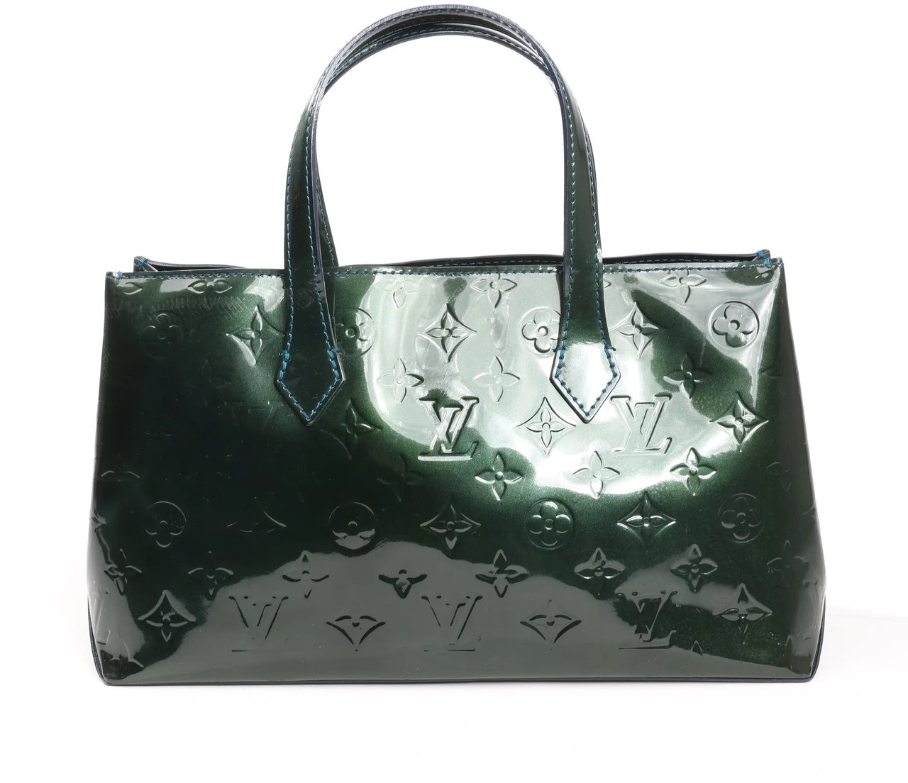 Louis Vuitton Louis Vuitton Monogram Vernis Wilshire PM Handbag in Green M93684 Groen