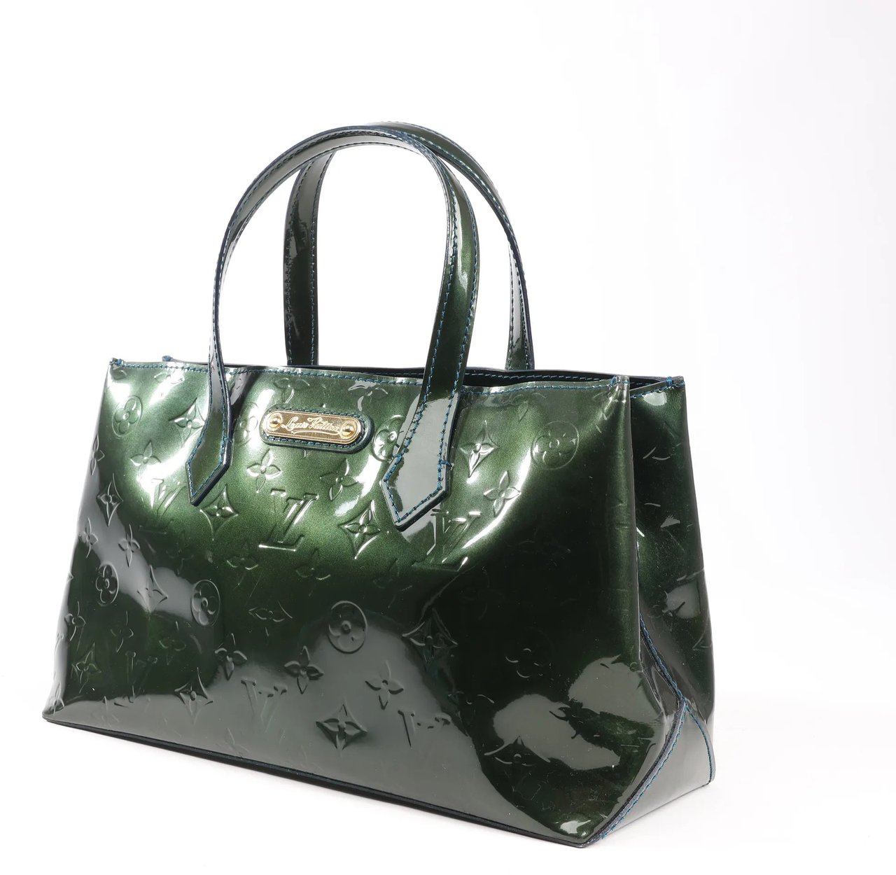 Louis Vuitton Louis Vuitton Monogram Vernis Wilshire PM Handbag in Green M93684 Groen