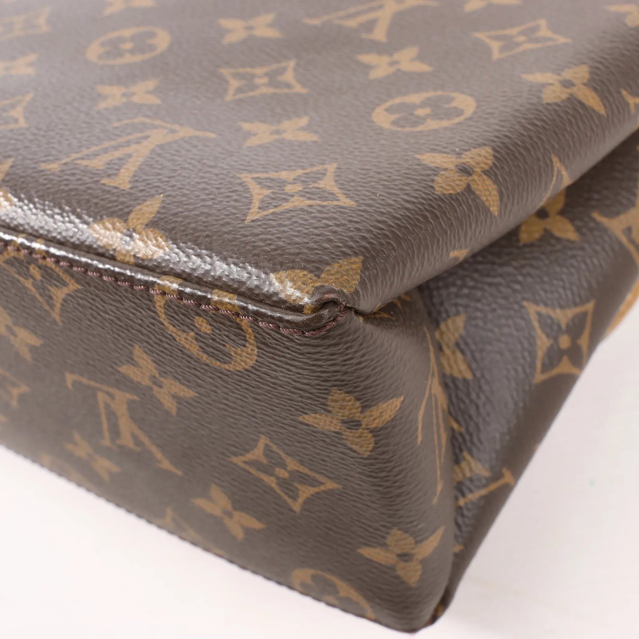 Louis Vuitton Louis Vuitton Monogram Marignan 2Way Female Handbag in Brown x Red M44286 Divers