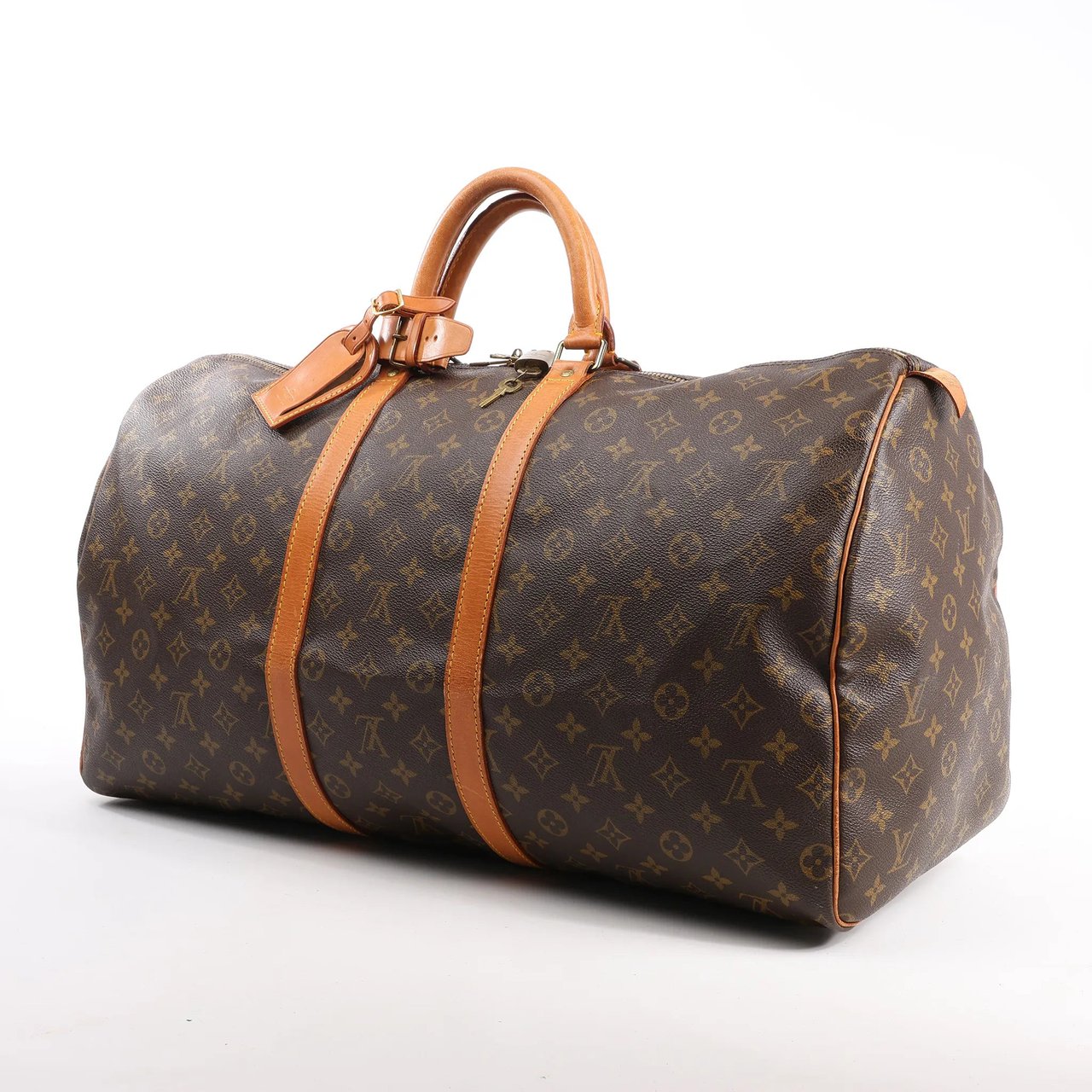 Louis Vuitton Louis Vuitton Monogram Canvas Keepall 55 Travel Bag M41424 Bruin