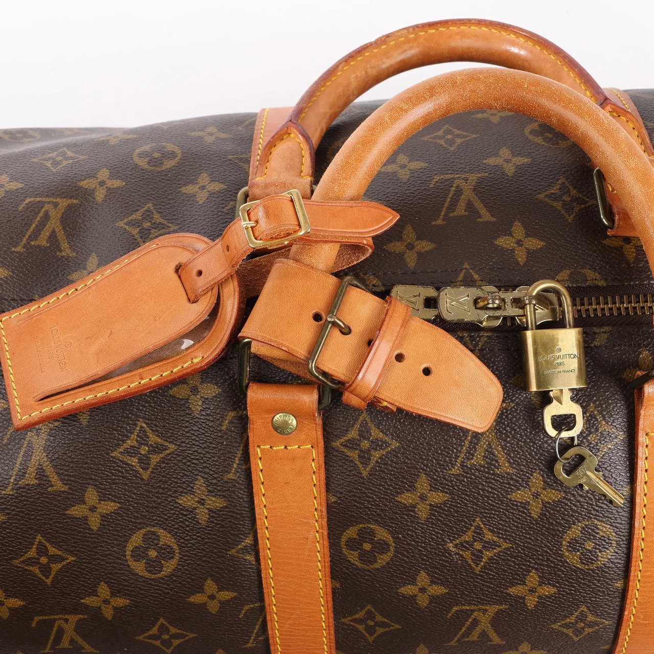 Louis Vuitton Louis Vuitton Monogram Canvas Keepall 55 Travel Bag M41424 Bruin