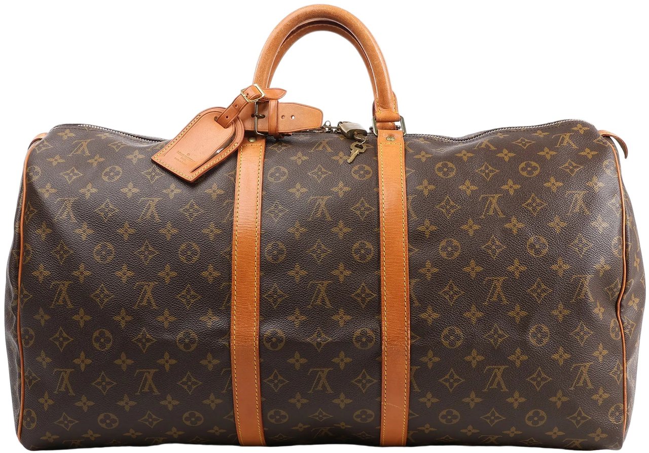 Louis Vuitton Louis Vuitton Monogram Canvas Keepall 55 Travel Bag M41424 Bruin
