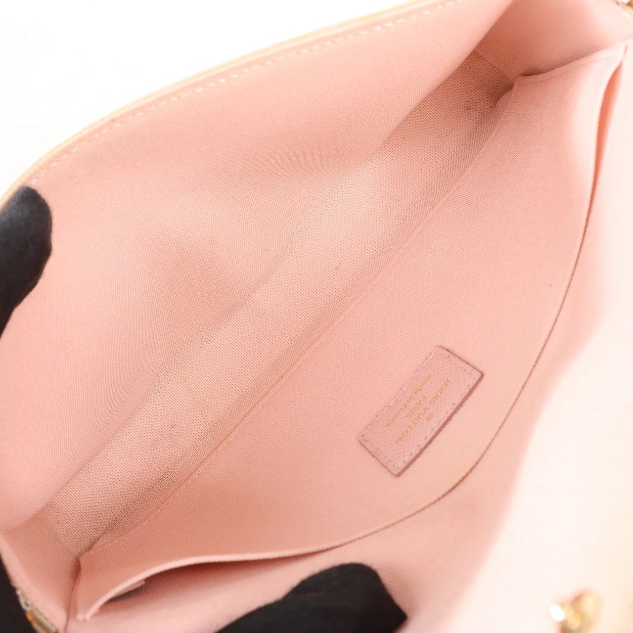 Louis Vuitton Louis Vuitton Damier Azur Pochette Pochette Félicie Crossbody Bag in Beige N63106 Beige