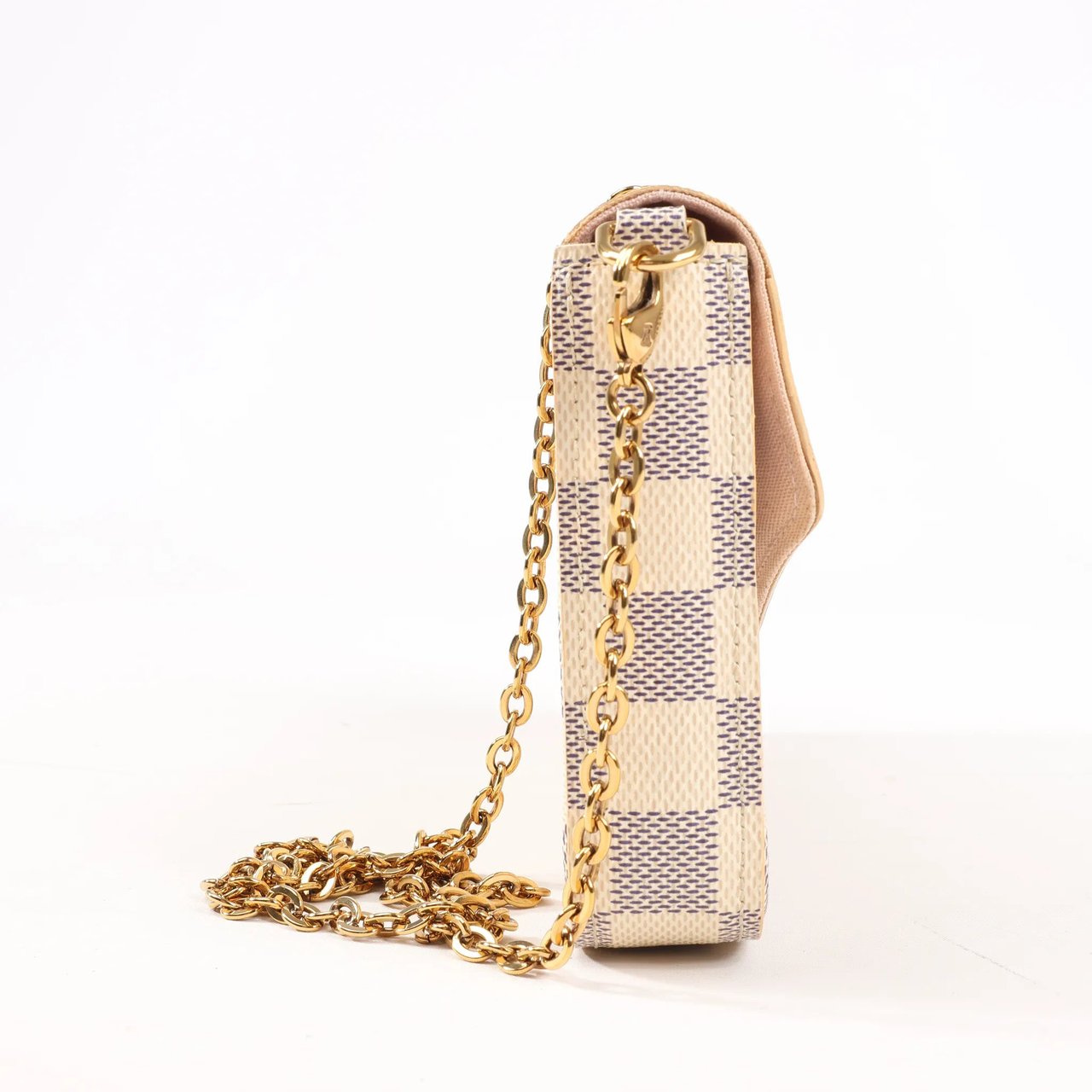 Louis Vuitton Louis Vuitton Damier Azur Pochette Pochette Félicie Crossbody Bag in Beige N63106 Beige