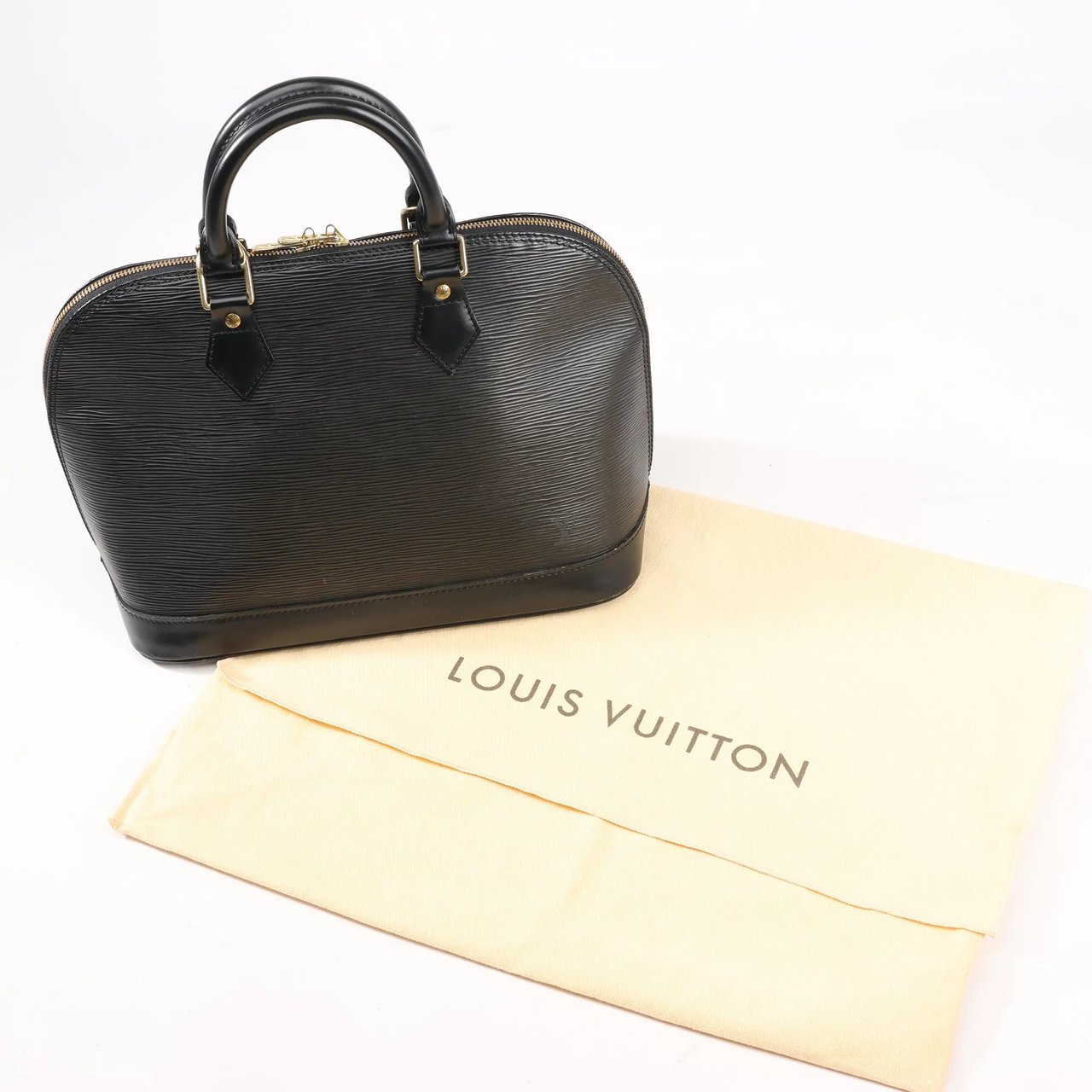 Louis Vuitton Louis Vuitton Epi Leather Alma PM Handbag in Black M52142 Zwart